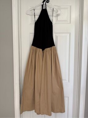 Maeve Halter Basque-waist Twofer Midi
Dress In Black | ModeSens